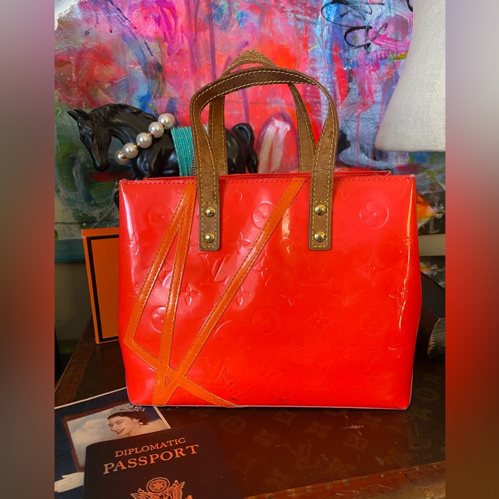 Ultra RARE LOUIS VUITTON Robert Wilson Vernis Purse Tote Shoulder Bag 02 NEON